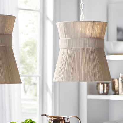 Palecek Cassidy Pendant, 1-Light, White, 14"W (2079-79 3706TM4D)