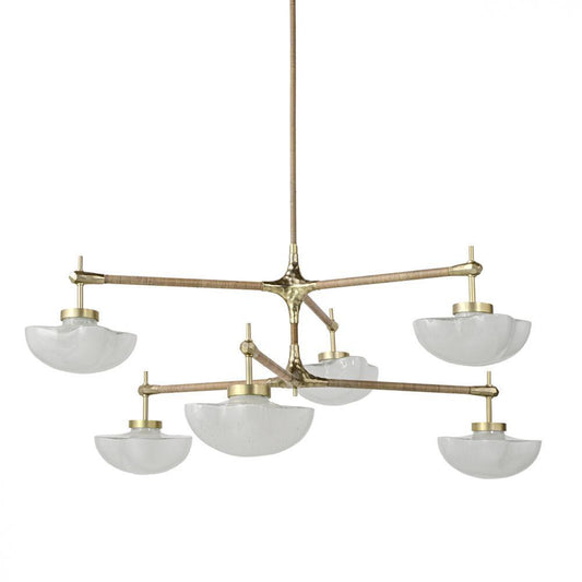 Palecek Cicero Chandelier Champagne Brass