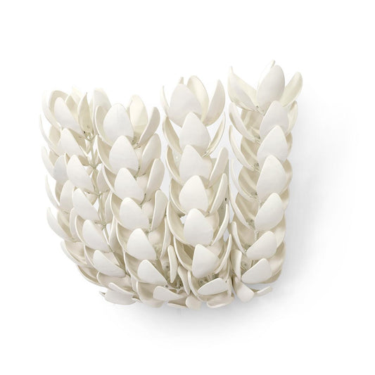 Palecek Coco Magnolia Wall Sconce, 1-Light, Off-White, 20"W (2416-79 3706TN27)
