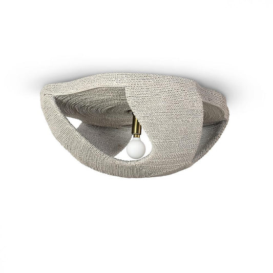 Palecek Corsica Flush Mount White Antique Brass, Whitewash