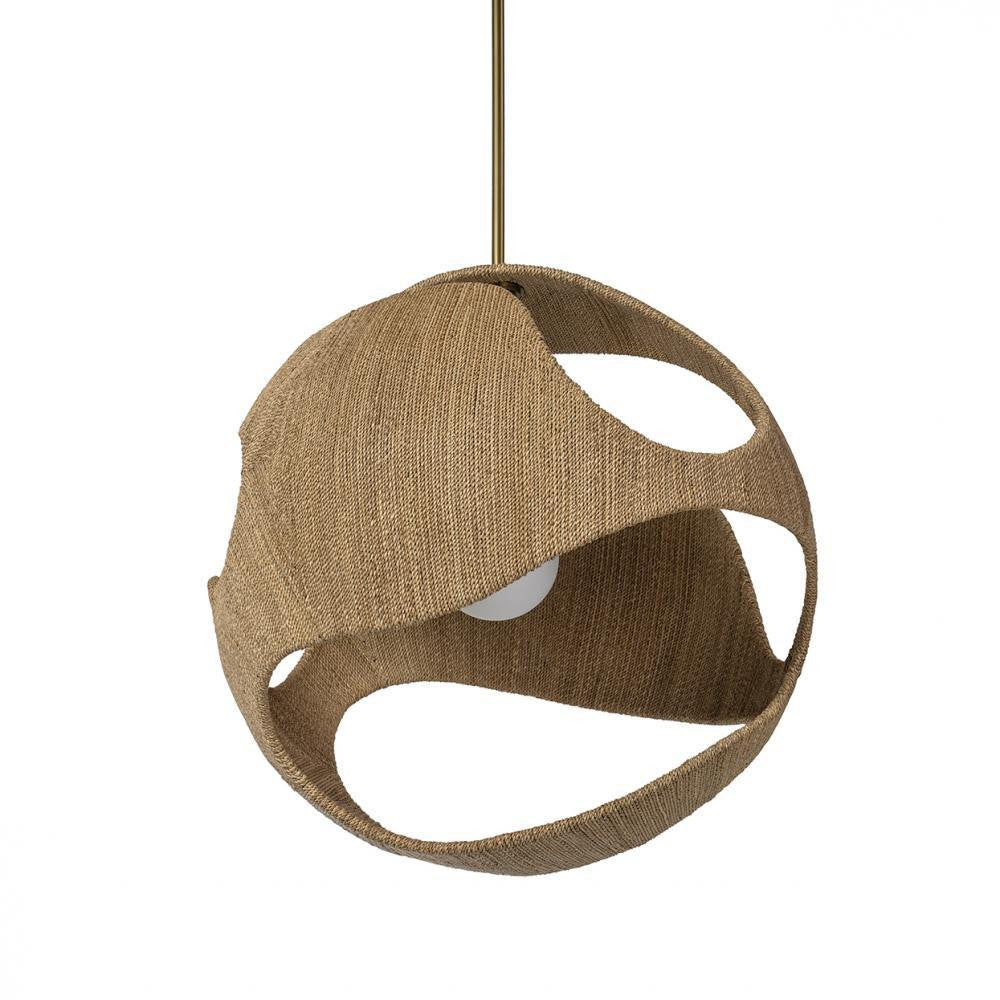 Palecek Corsica Pendant Large Natural Antique Brass with Natural
