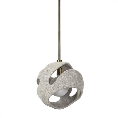 Palecek Corsica Pendant Mini White Antique Brass, Whitewash