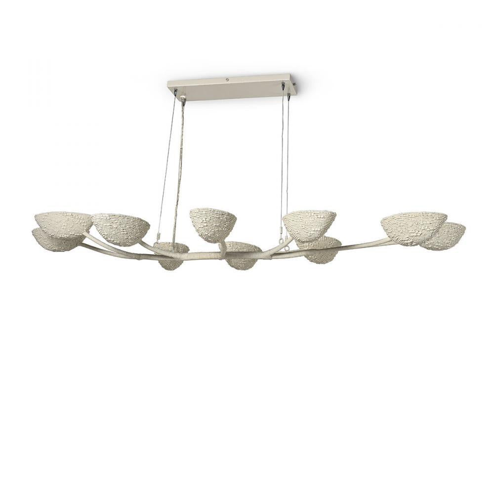 Palecek Delilah Linear Chandelier Matte Cream