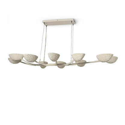 Palecek Delilah Linear Chandelier Matte Cream