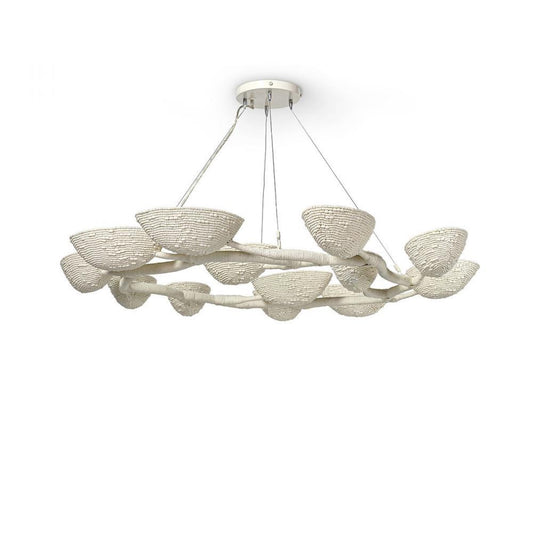 Palecek Delilah Round Chandelier Matte Cream