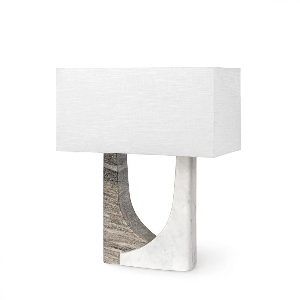 Palecek Elliot Table Lamp Gray, Cream, White