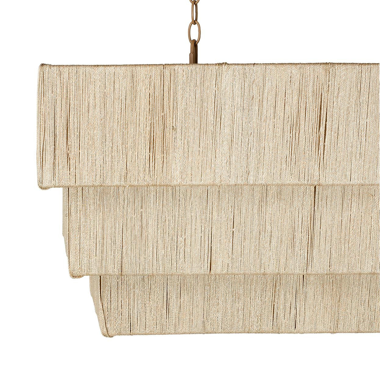 Palecek Everly Linear Chandelier, 3-Light, Natural, 48"W (2632-79 3706TN3Y)