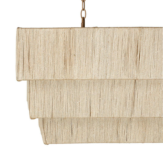 Palecek Everly Linear Chandelier, 3-Light, Natural, 48"W (2632-79 3706TN3Y)