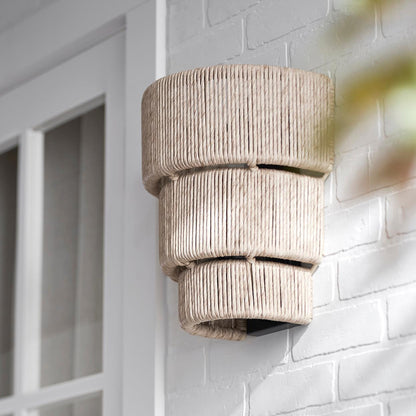 Palecek Everly Outdoor Wall Sconce, 1-Light, Natural, 11"W (2086-79 3706TM4H)