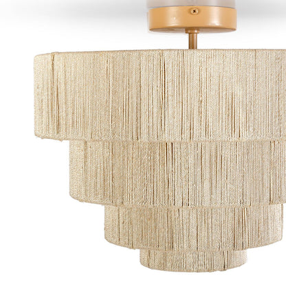 Palecek Everly Semi-Flush Mount, 1-Light, Natural, 18"W (2432-79 3706TN2E)