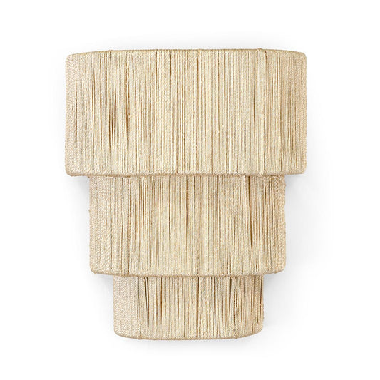 Palecek Everly Wall Sconce, 3-Tier, 1-Light, Small, Natural, 11"W (2445-79 3706TN2K)