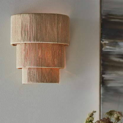 Palecek Everly Wall Sconce, 3-Tier, 1-Light, Small, Natural, 11"W (2445-79 3706TN2K)
