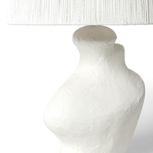 Palecek Ezra Table Lamp, 1-Light, White, White Abaca Rope Shade, 23"H (2167-82 3706TP3T)