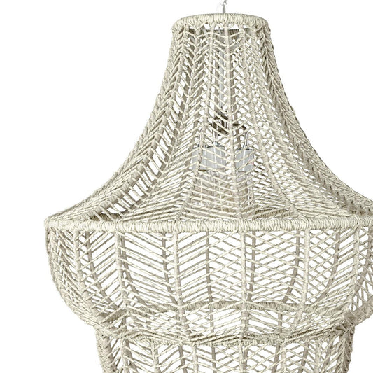 Palecek Gabriella Outdoor Chandelier, 3-Light, Whitewash, 30.25"W (2156-79 3706TN1R)