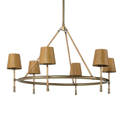 Palecek Hendrick Chandelier Cognac Cognac