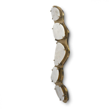 Palecek Jovy Flushmount Antique Brass, White