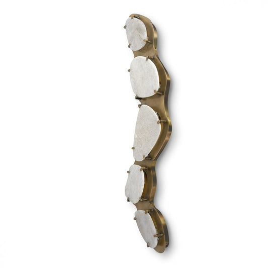 Palecek Jovy Flushmount Antique Brass, White