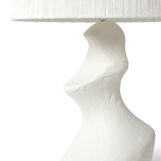 Palecek Kaden Table Lamp, 1-Light, White, White Abaca Rope Shade, 26"H (2165-82 3706TP3R)