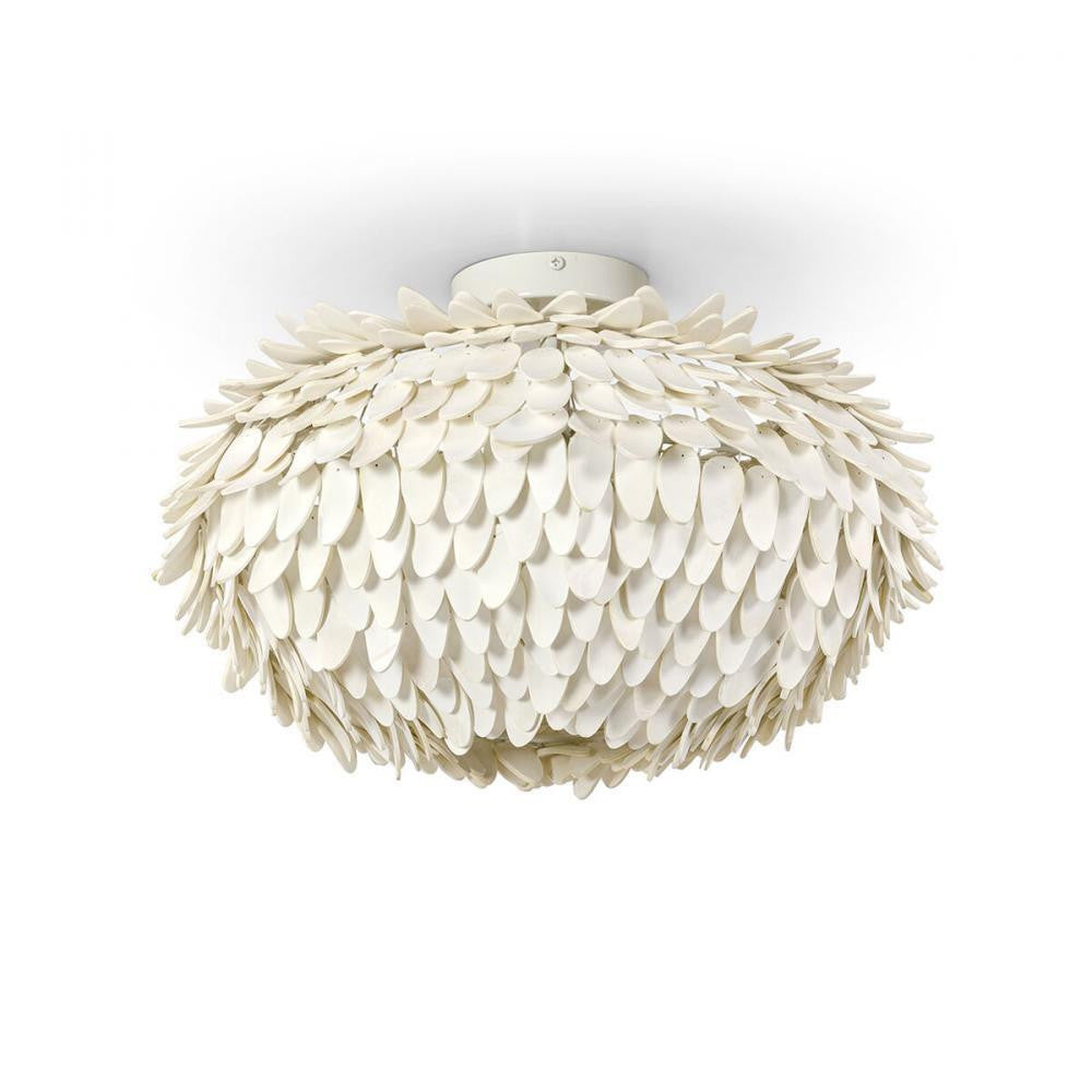 Palecek Mariposa Semi-Flush Mount Off-White