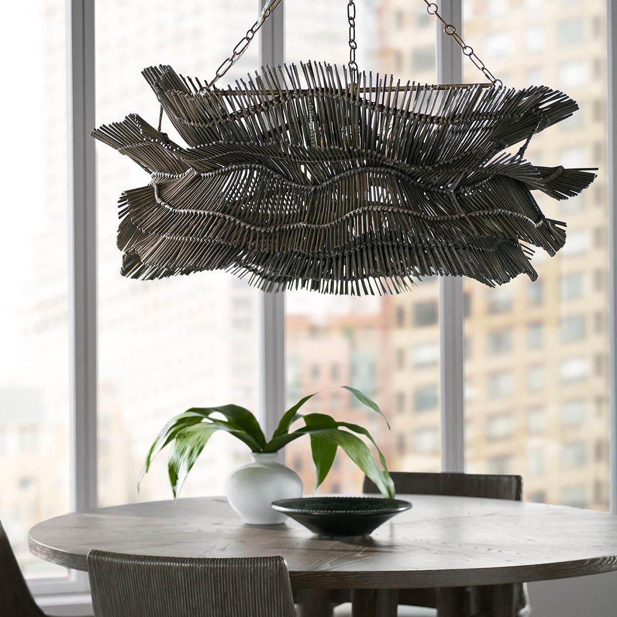 Palecek Miramar Chandelier, 4-Light, Gray, 47"W (2237-79 3706TP3Y)