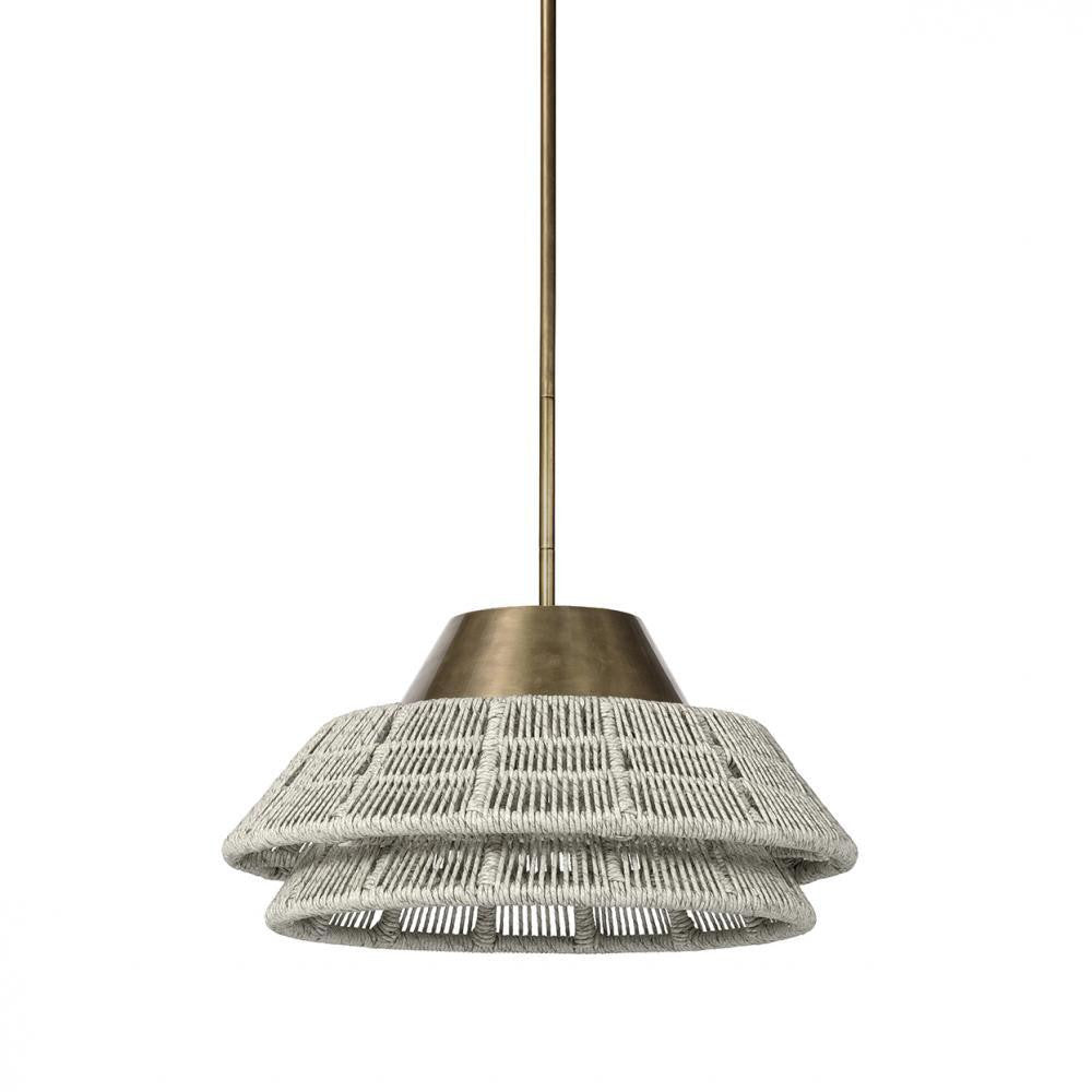Palecek Pescadero Outdoor Pendant Short Whitewash