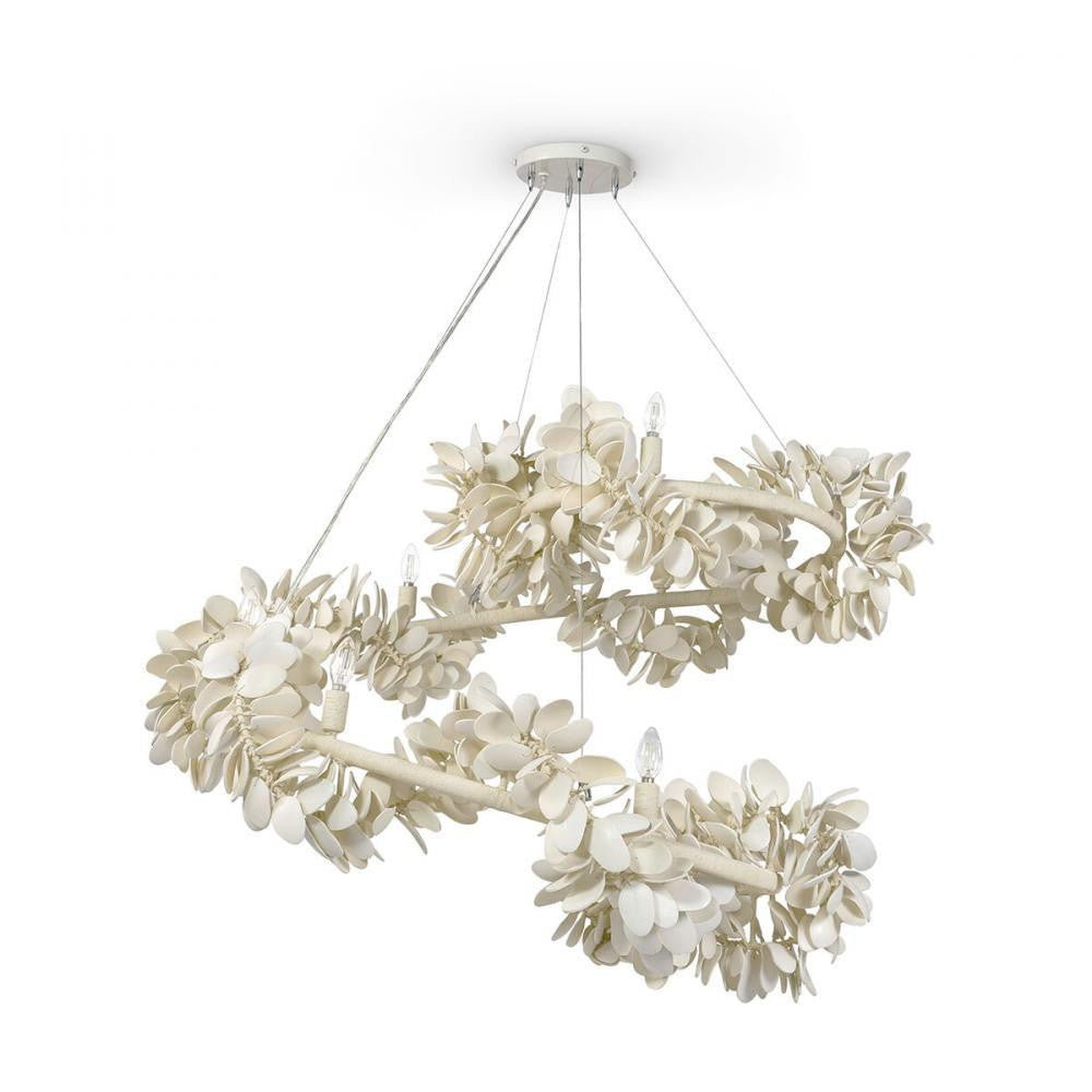 Palecek Roma Spiral Chandelier Off-White