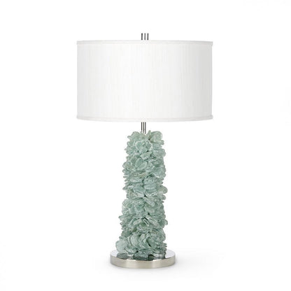 Palecek Seaglass Table Lamp Green, Stainless Steel