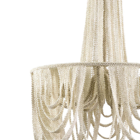 Palecek Selita Chandelier, 4-Light, Cream, 27"W (2458-79 3706TN2T)