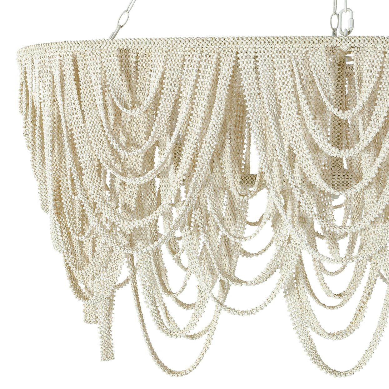 Palecek Selita Linear Chandelier, 4-Light, Cream, 48.25"W (2909-79 3706TP34)