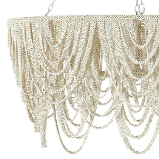 Palecek Selita Linear Chandelier, 4-Light, Cream, 48.25"W (2909-79 3706TP34)
