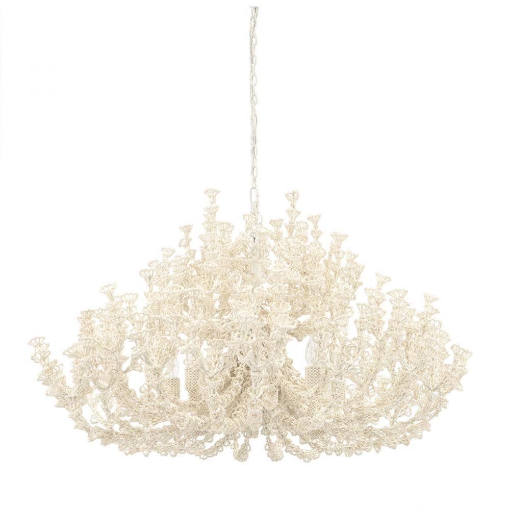 Palecek Seychelles Coco Chandelier Cream