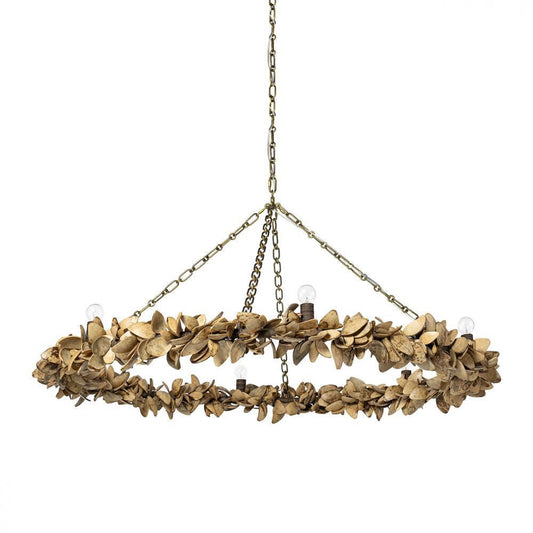 Palecek Siena Oversized Chandelier Antique Brass