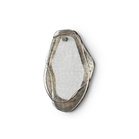 Palecek Vega Wall Sconce Large Milky White, Pewter