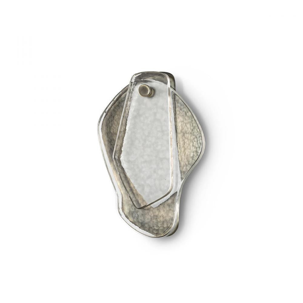 Palecek Vega Wall Sconce Small Milky White, Pewter