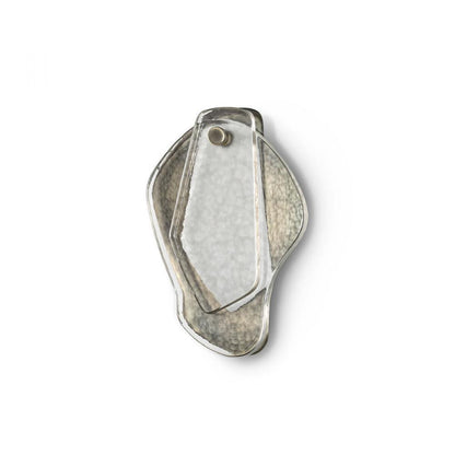 Palecek Vega Wall Sconce Small Milky White, Pewter