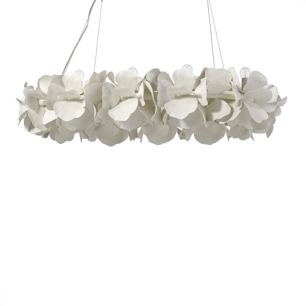 Palecek Virginia Oval Chandelier Off-White