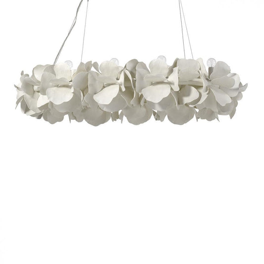 Palecek Virginia Oval Chandelier Off-White