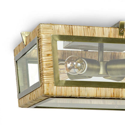Palecek Watson Flush Mount, 4-Light, Antique Brass, 15.25"W (2923-79 3706TQ0Y)