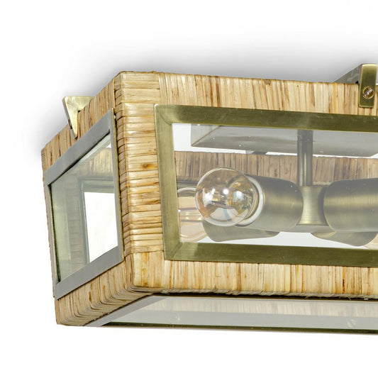 Palecek Watson Flush Mount, 4-Light, Antique Brass, 15.25"W (2923-79 3706TQ0Y)