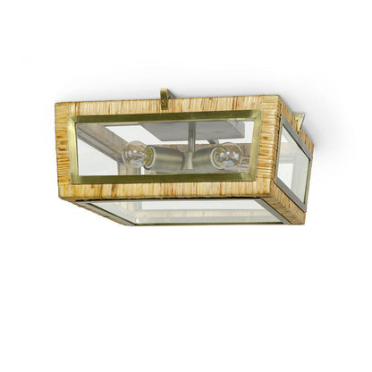 Palecek Watson Flush Mount Antique Brass