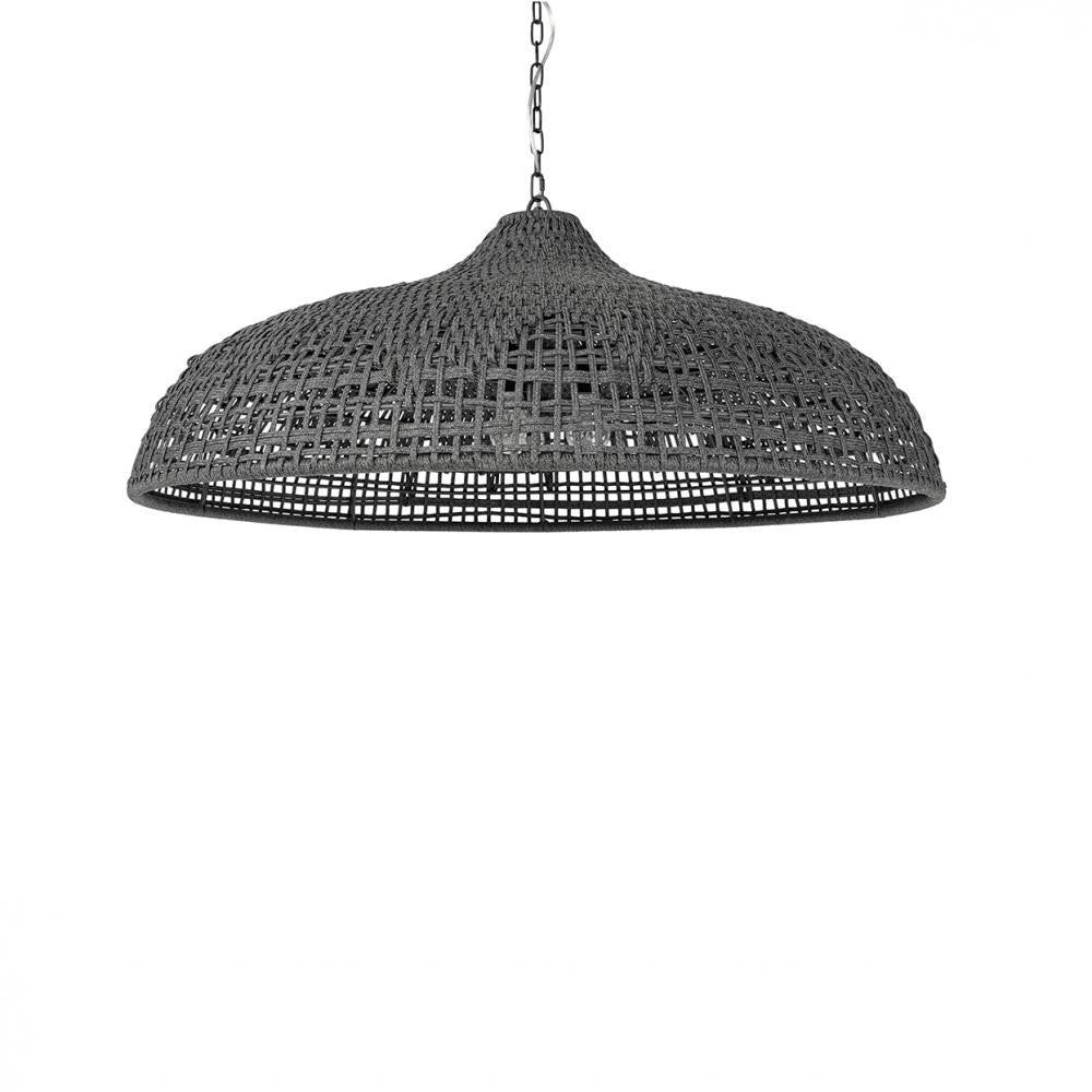 Palecek Westerly Outdoor Chandelier 42 Charcoal Matte Black