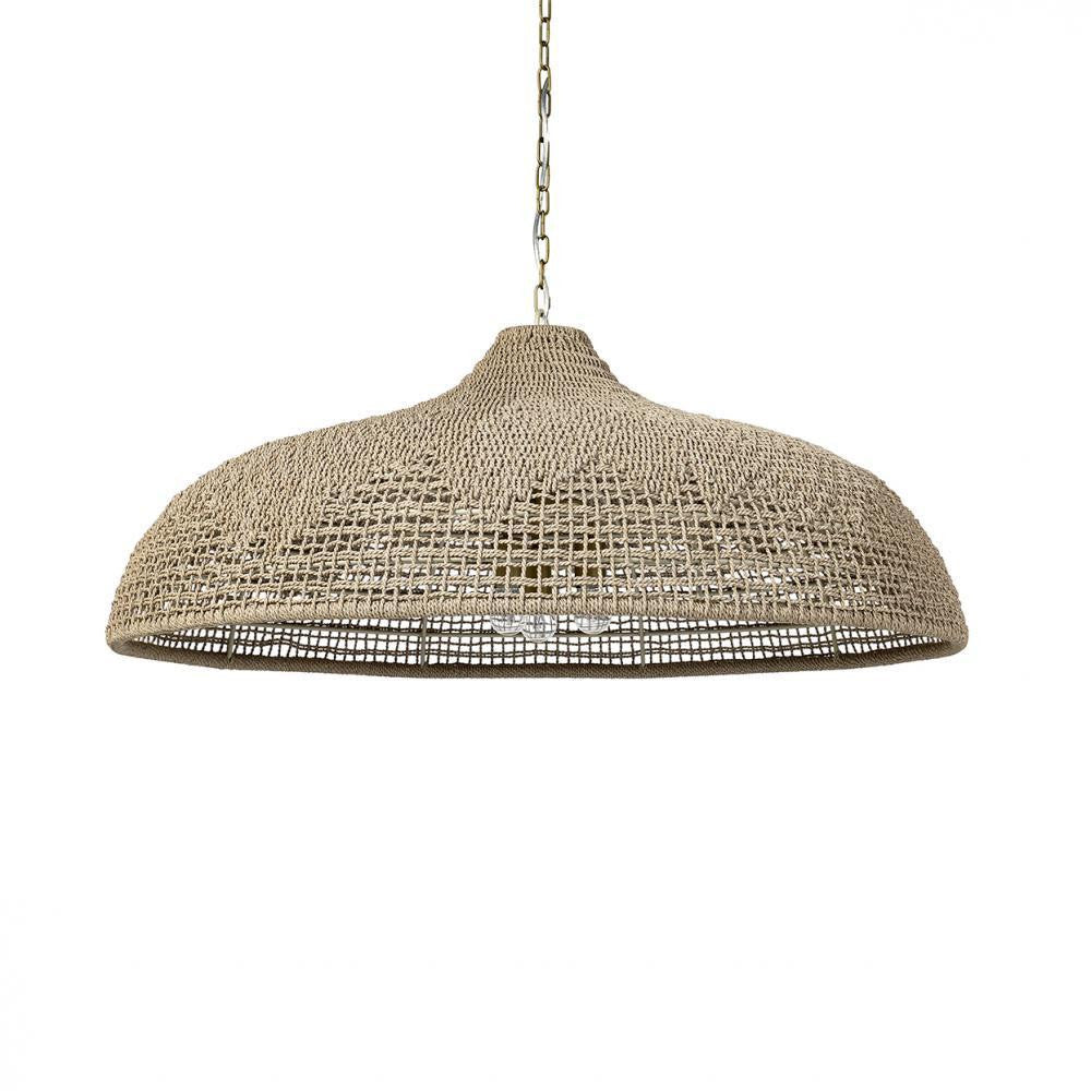 Palecek Westerly Outdoor Chandelier 42'' Bronze, Natural Tone