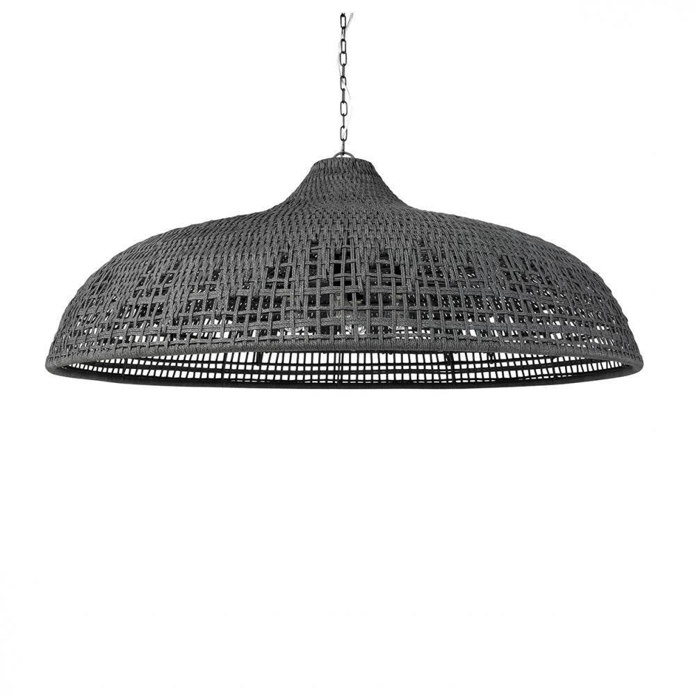 Palecek Westerly Outdoor Chandelier 54 Charcoal Matte Black