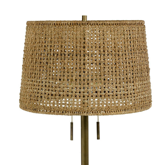 Winslow Transitional Rattan Floor Lamp