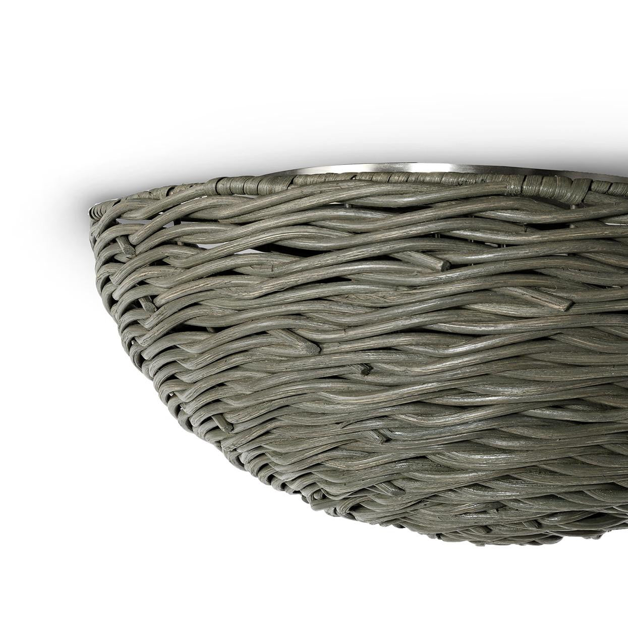 Palecek Wisteria Flush Mount, 2-Light, Gray, 19"W (2776-14 3706TP2P)
