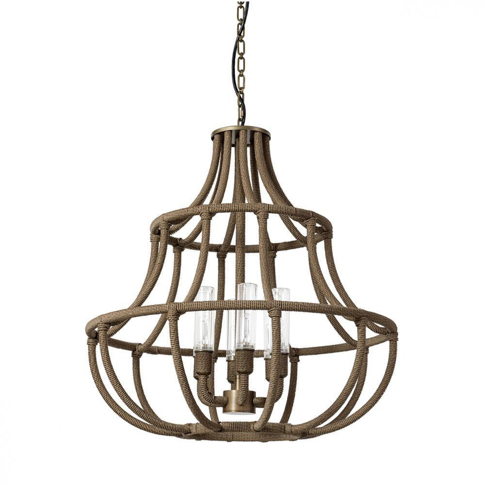 Palecek Yvette Outdoor Chandelier Large Light Bronze