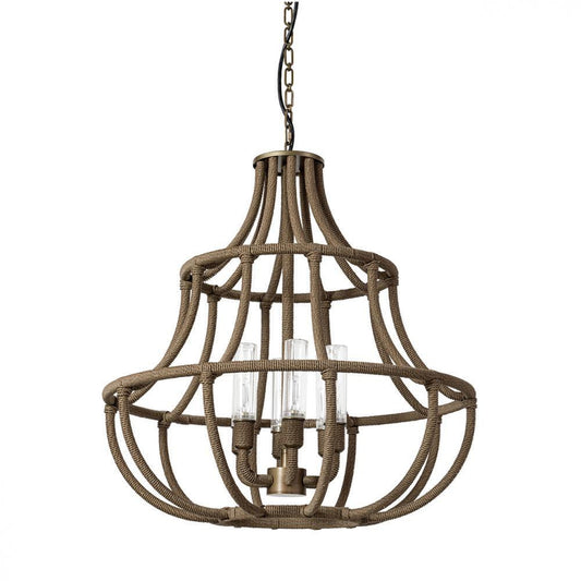 Palecek Yvette Outdoor Chandelier Large Light Bronze