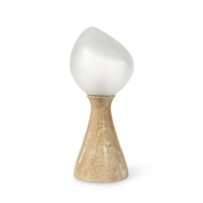 Palecek Zevi Table Lamp Beige Travertine