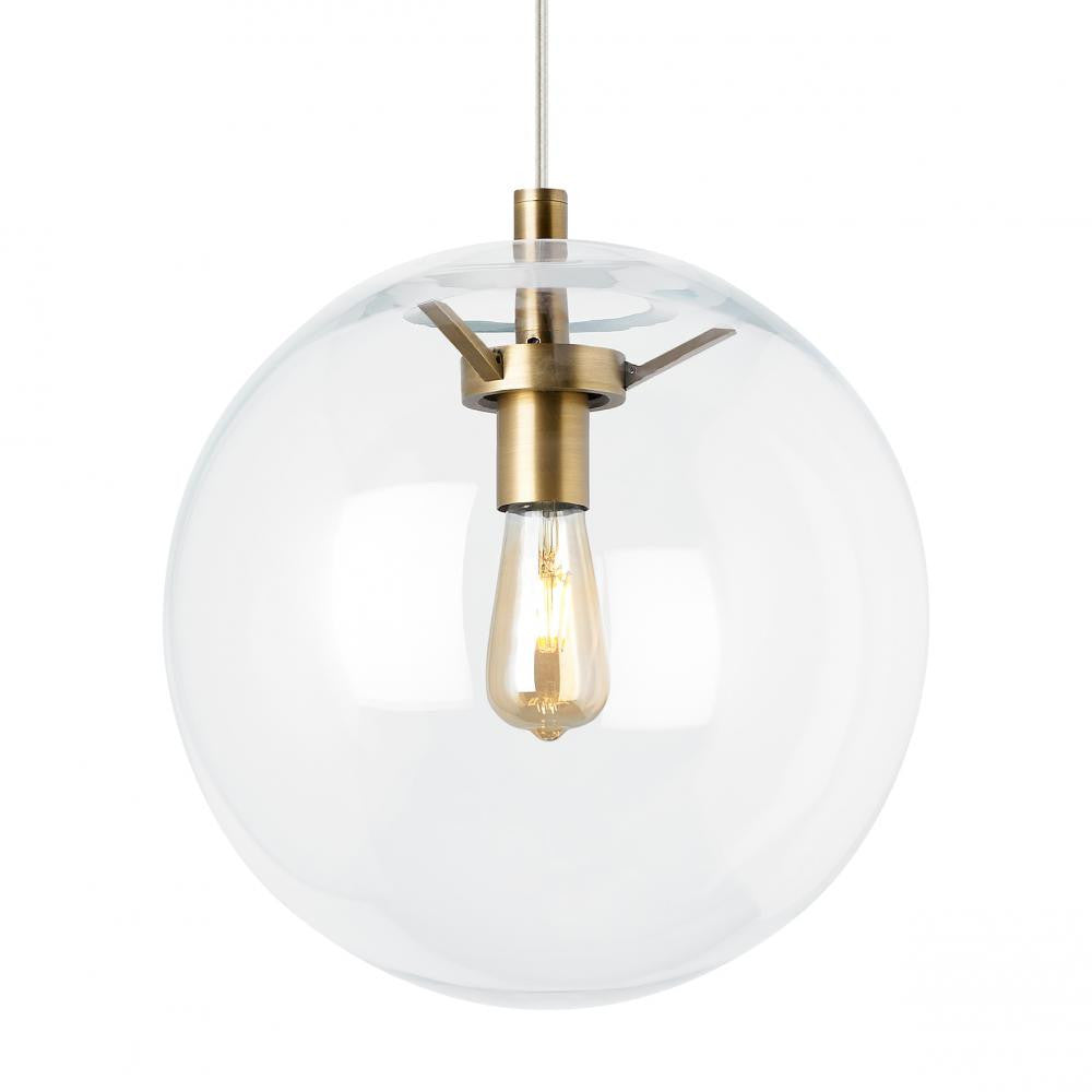 Palona Clear Aged Brass Integrated LED