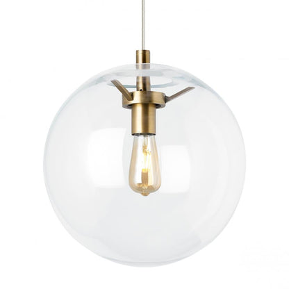Palona Clear Aged Brass Integrated LED